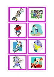 English Worksheet: Sports:  Part  1/2