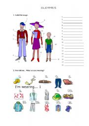 English Worksheet: Clothes (exercises)