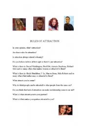 English Worksheet: Rules of Attraction