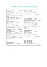 English Worksheet: Ill be there for you