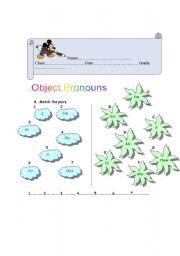 English Worksheet: OBJECT PRONOUNS