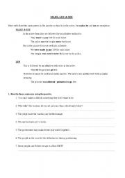 English Worksheet: Make, see and let in the passive