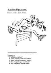 English Worksheet: sports vocabulary and questions