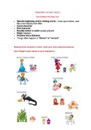 English Worksheet: CREATING A FAIRY TALE 2