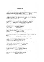 English Worksheet: word building