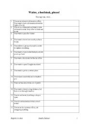 English Worksheet: Waiter a breakfast please