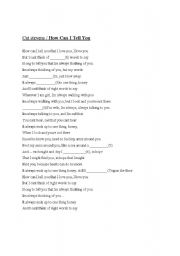 English Worksheet: how can I tell you