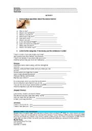 English Worksheet: Mariah Carey Song Hero