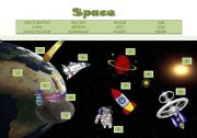 English Worksheet: space vocabulary