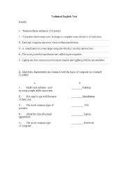 English Worksheet: technical english test