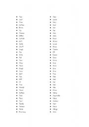 English Worksheet: F and V
