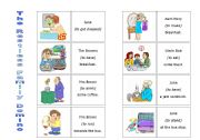 English Worksheet: The restless family dominoes 2-6