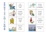 English Worksheet: The restless family dominoes 6-6