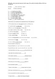 English worksheet: Revision of pronouns