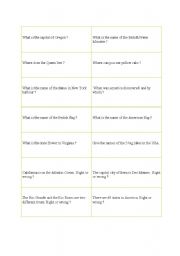 English Worksheet: cards which can be used to play a board game