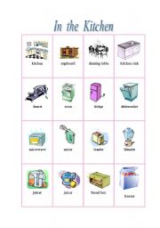 English Worksheet: In the Kitchen - Part 1