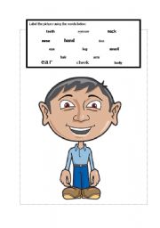 English Worksheet: body parts