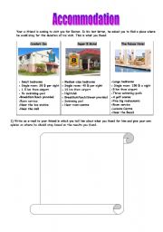 English Worksheet: accommodation 