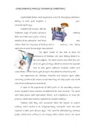 English Worksheet: HOW CHILDRENS MAGS DAMAGE WRITING