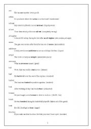 English Worksheet: some usefull slangs