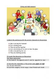 English Worksheet: table manners 