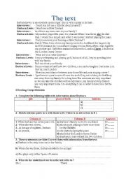 English Worksheet: interview with a singer 