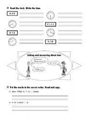 English worksheet: series of activities