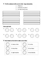 English worksheet: series of activities 