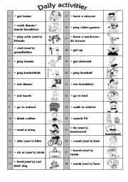 English Worksheet: series of activities