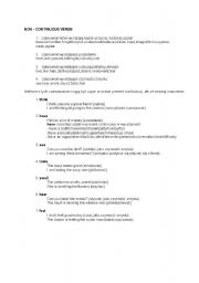 English Worksheet: non- continuous verbs