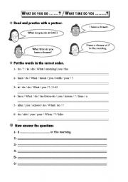 English Worksheet: series of activities