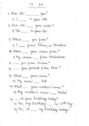 English worksheet: verb 