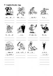 English Worksheet: series of activities