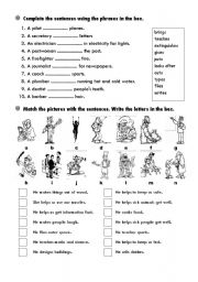 English Worksheet: series of activities 
