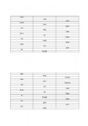 English worksheet: irregular verbs short test (two groups)