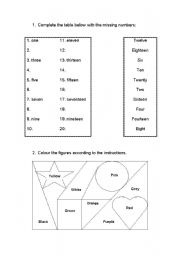 English Worksheet: revision worsheet