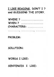 English worksheet: To check readings