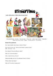 English Worksheet: STORYTIME