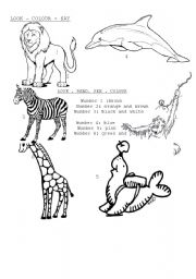 English worksheet: zoo animals