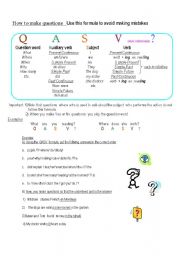 English Worksheet: HOW TO MAKE QUESTIONS