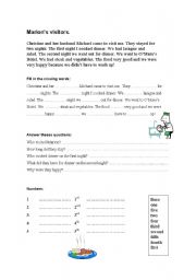 English worksheet: Visitors