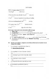 English worksheet: test 