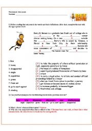 Bee movie - answer key