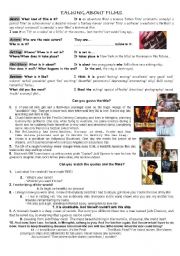 English Worksheet: Talking about films