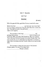 English worksheet: test