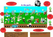 English Worksheet: At the park...watch out !!!