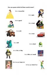 English Worksheet: OPPOSITE PICTURE DICTIONARY
