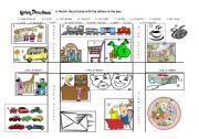 English Worksheet: giving directions