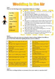 English Worksheet: Wedding in the Air