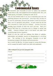 Comprehension on environmental issues